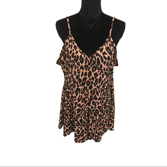 Plus Leopard Playsuit